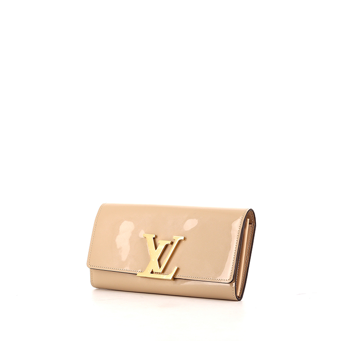 Louis Vuitton Zipper Wallet purse Carrera purse Beige Grey Leather  ref.131032 - Joli Closet