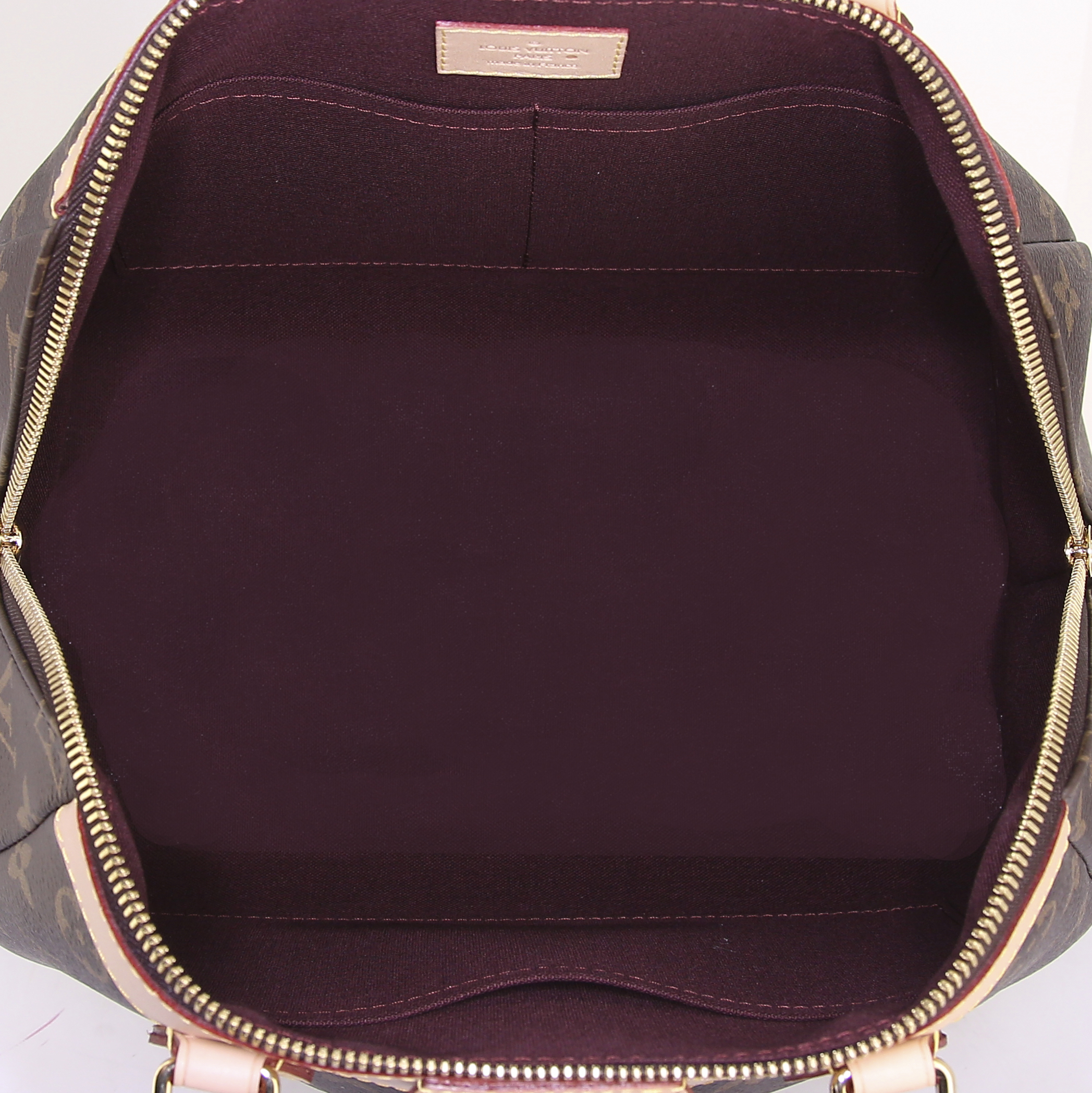 Sac à main Louis Vuitton Ségur en toile monogram marron et cuir naturel - Detail D3