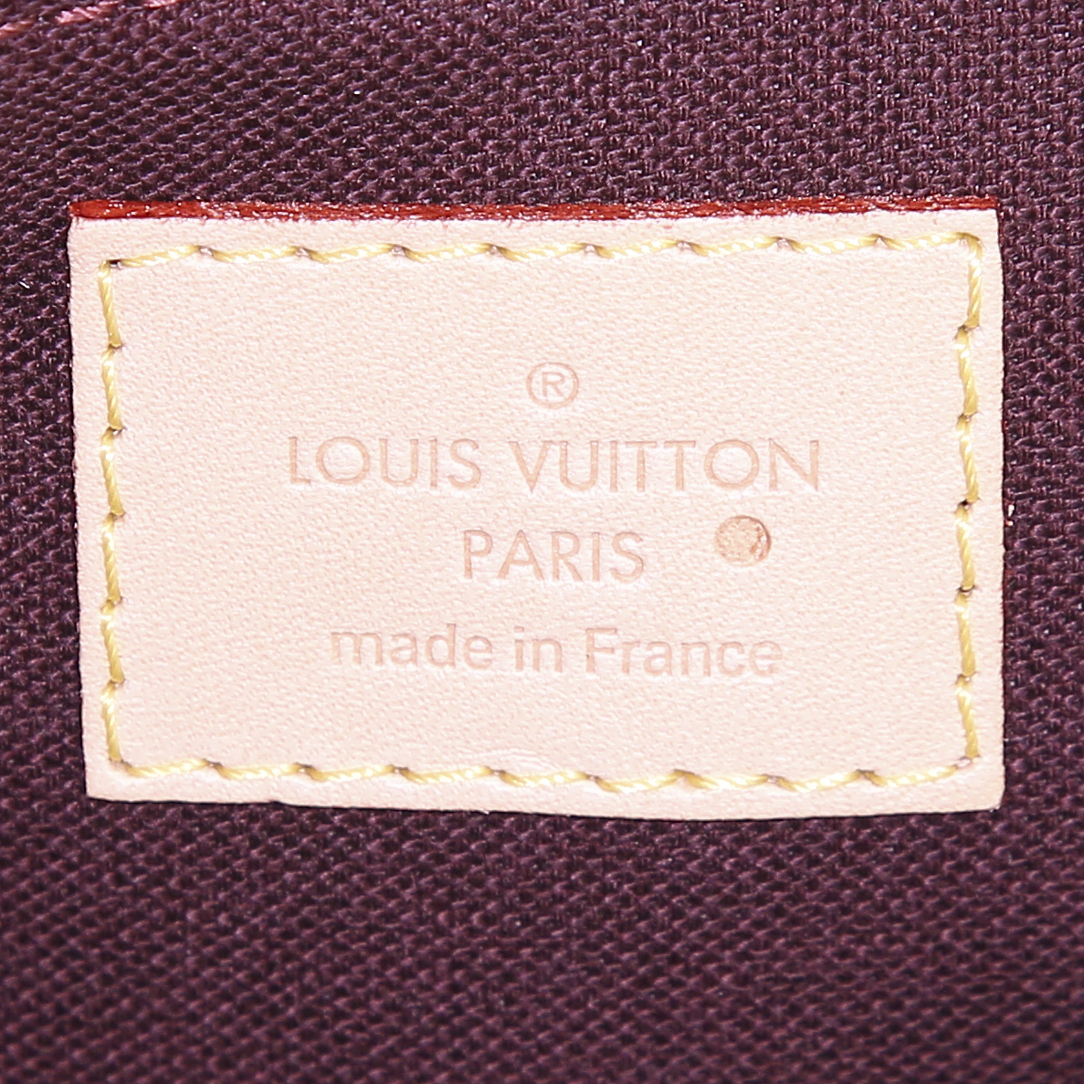 Bolso de mano Louis Vuitton Ségur en lona Monogram marrón y cuero natural - Detail D4