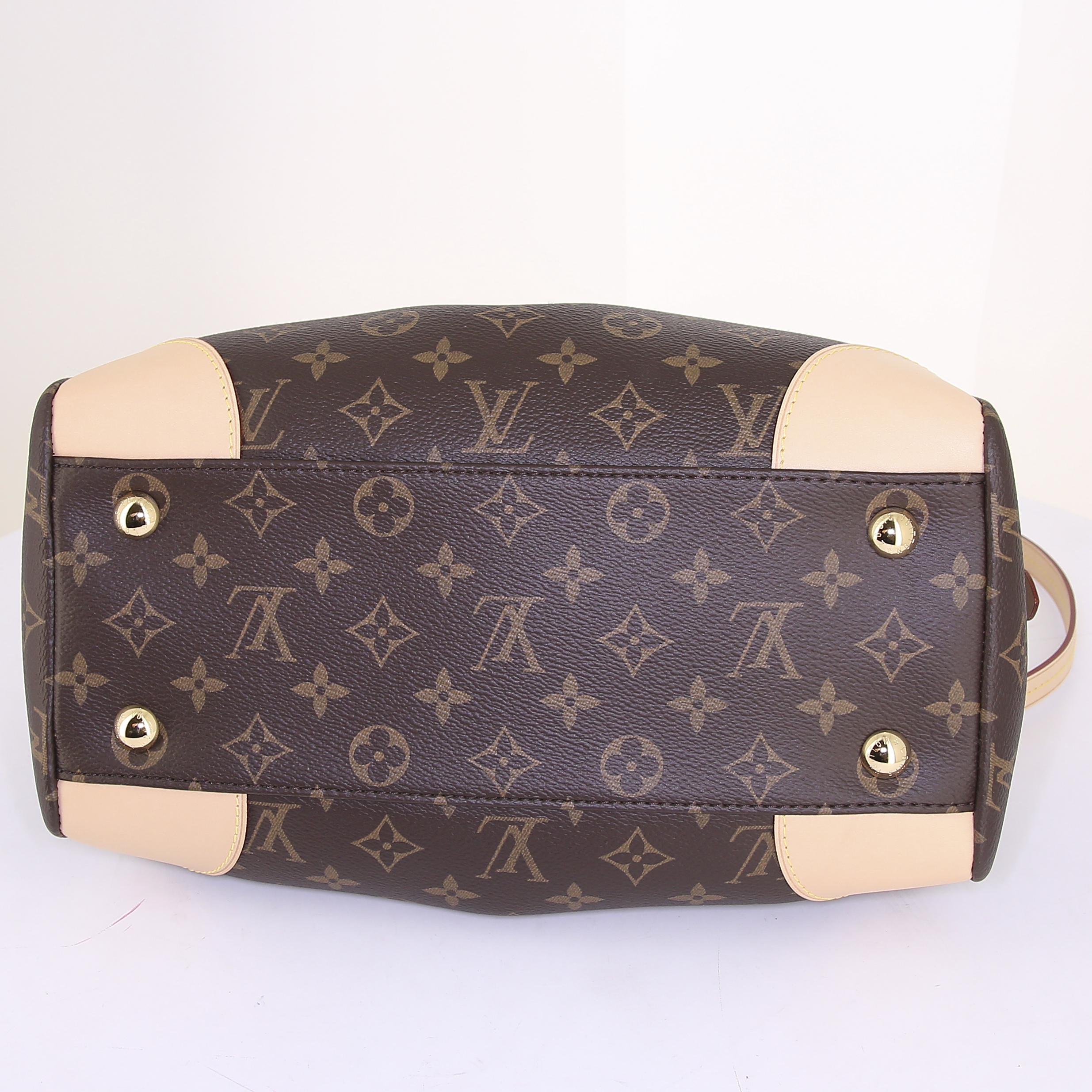 Borsa Louis Vuitton Ségur in tela monogram marrone e pelle naturale - Detail D5