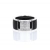 Chaumet Class One Black & White large model ring in white gold,  diamonds and enamel - 360 thumbnail