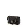 Chanel Timeless small model handbag in black quilted grained leather - 00pp thumbnail