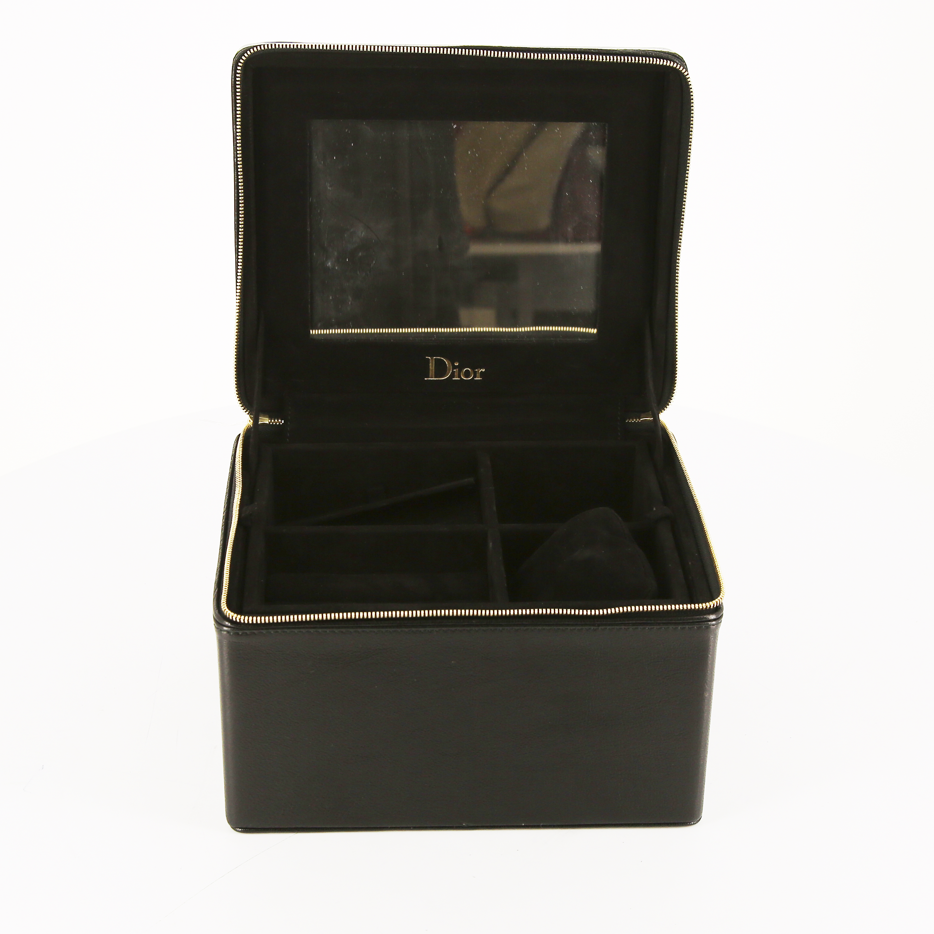 Caja de joyas Dior en cuero negro - Detail D2