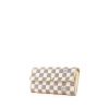 Portafogli Louis Vuitton Sarah in tela a scacchi e pelle color crema - 00pp thumbnail