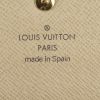 Louis Vuitton Sarah wallet in azur damier canvas and cream color leather - Detail D3 thumbnail