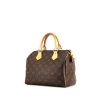 Bolso de mano Louis Vuitton Speedy 25 cm en lona Monogram revestida marrón y cuero natural - 00pp thumbnail