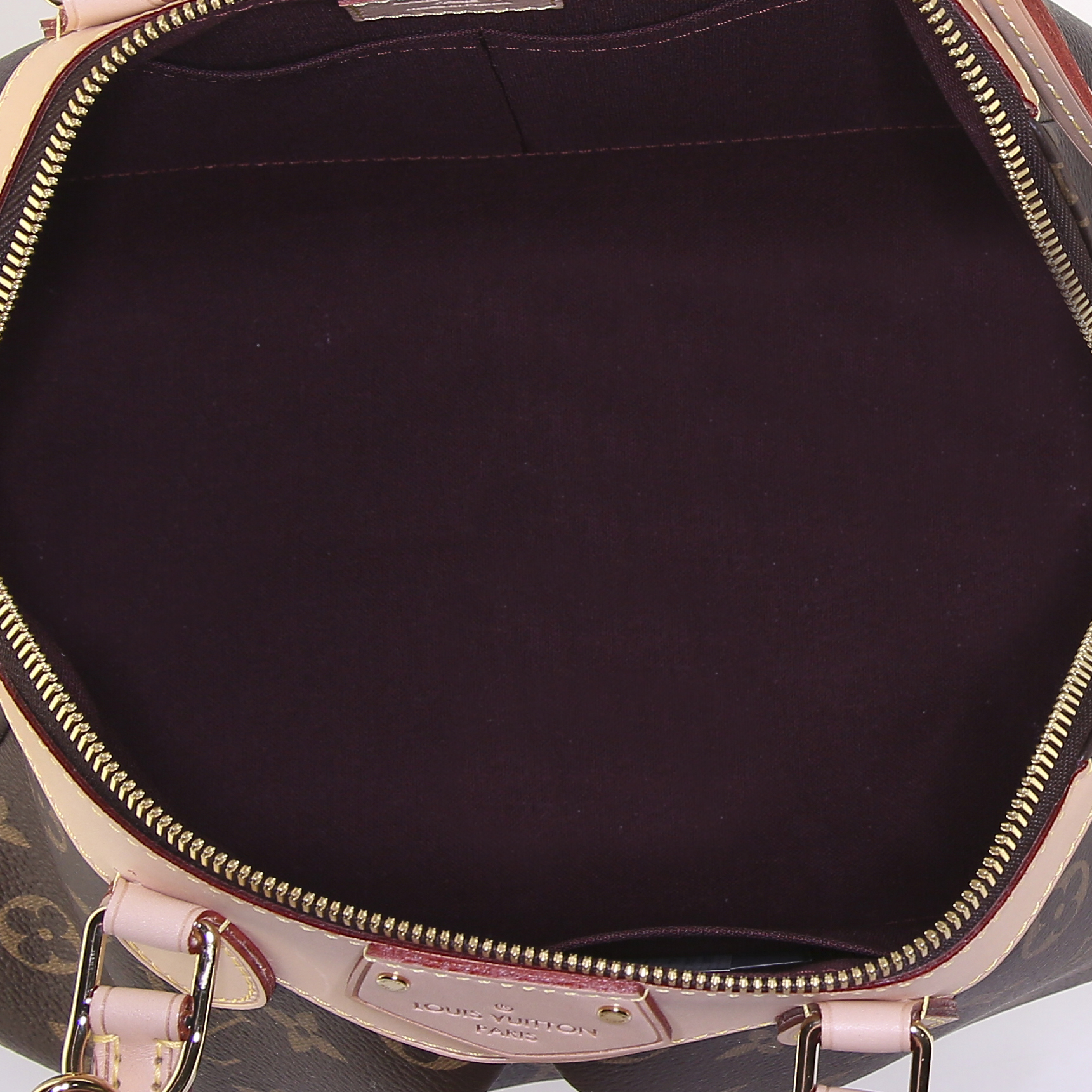 Borsa Louis Vuitton Ségur in tela monogram marrone e pelle naturale - Detail D3