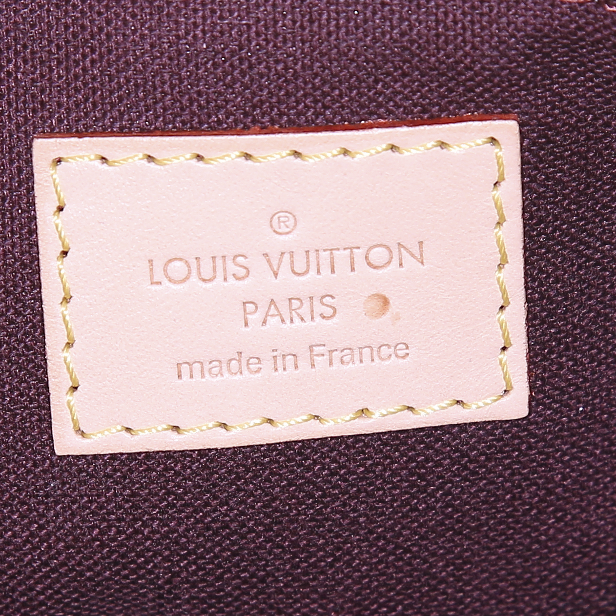 Borsa Louis Vuitton Ségur in tela monogram marrone e pelle naturale - Detail D4