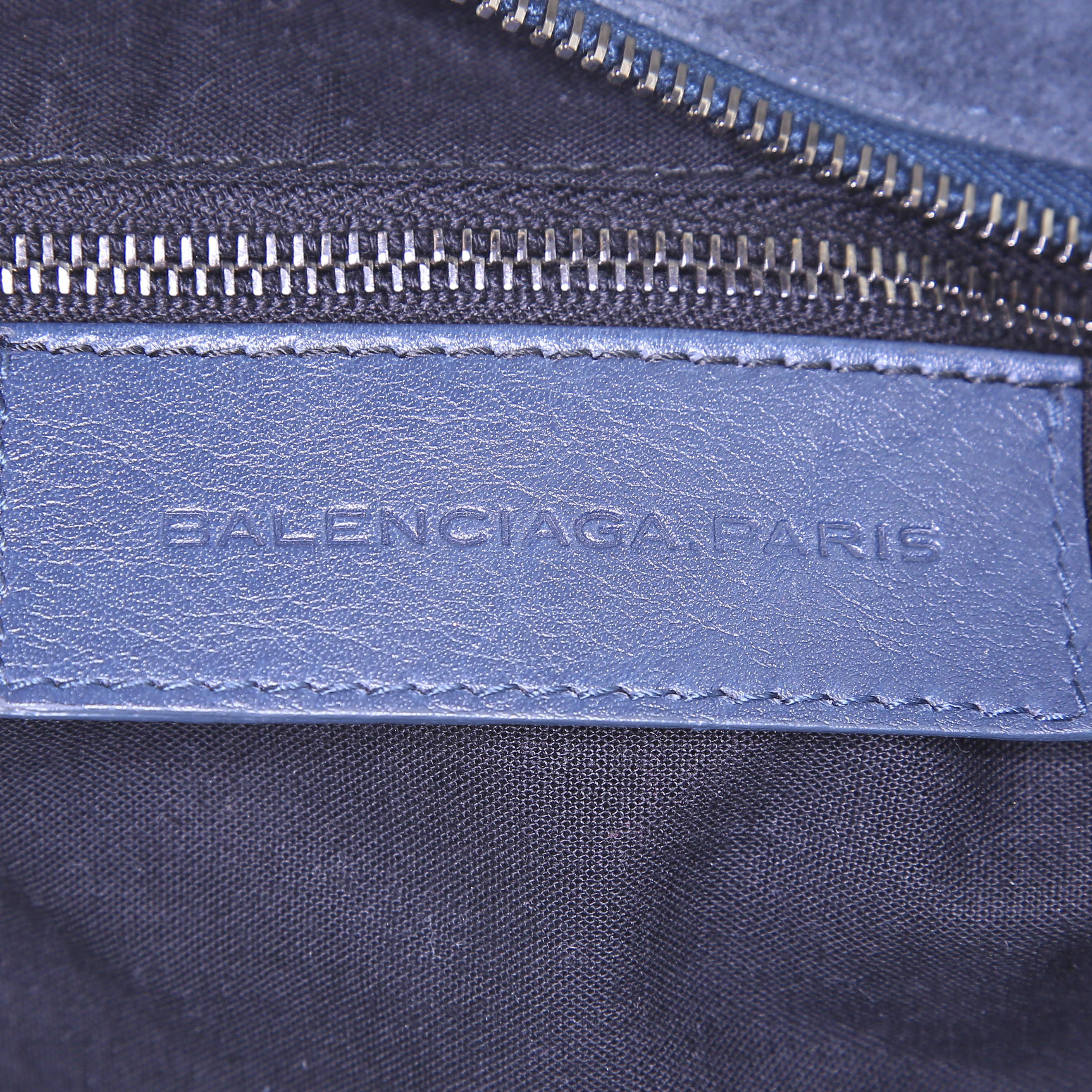 Balenciaga Work handbag in blue oil suede - Detail D3