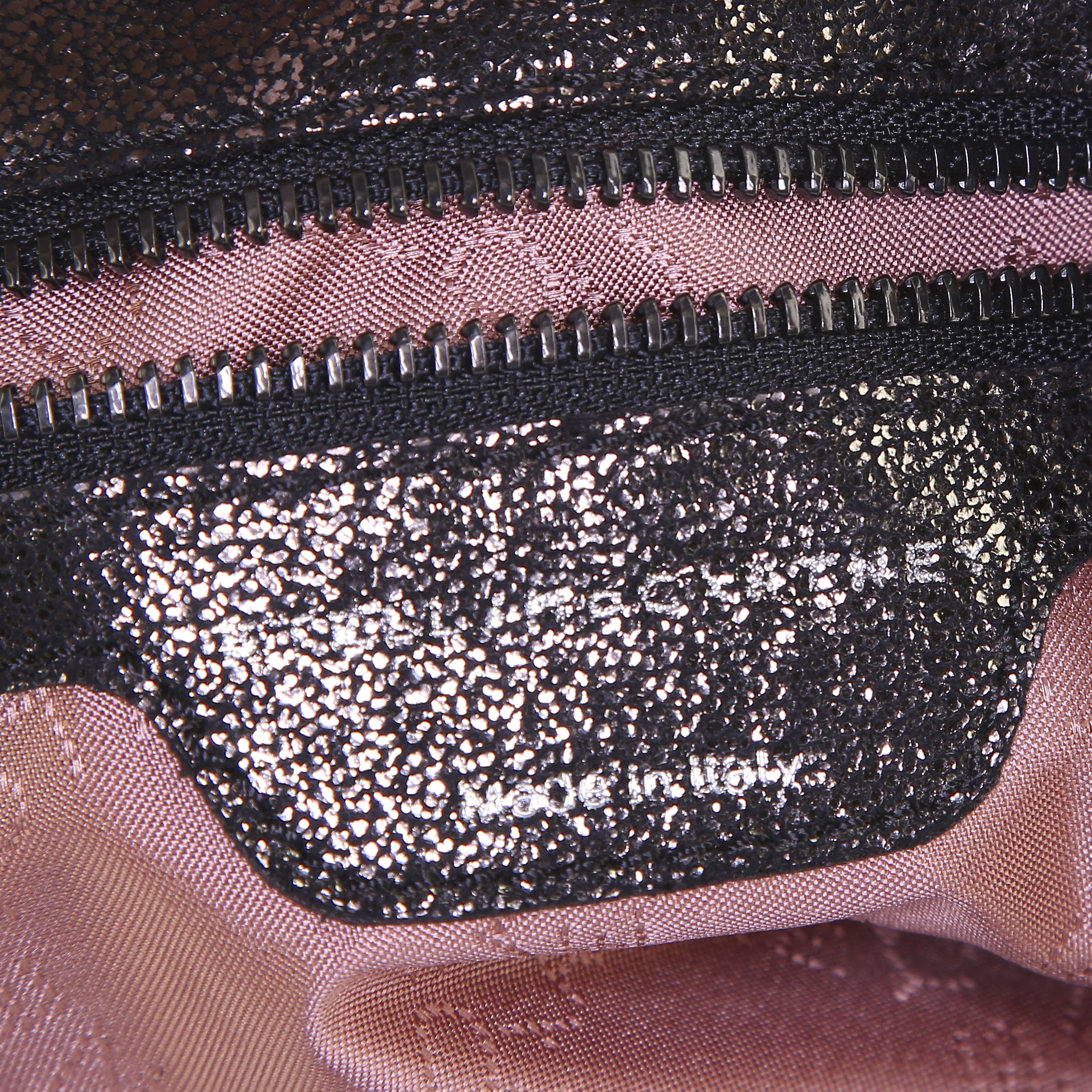 Stella McCartney Falabella handbag in silver canvas - Detail D3