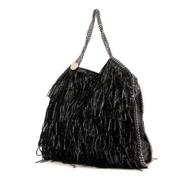 Borsa Stella McCartney Falabella in tela argentata
