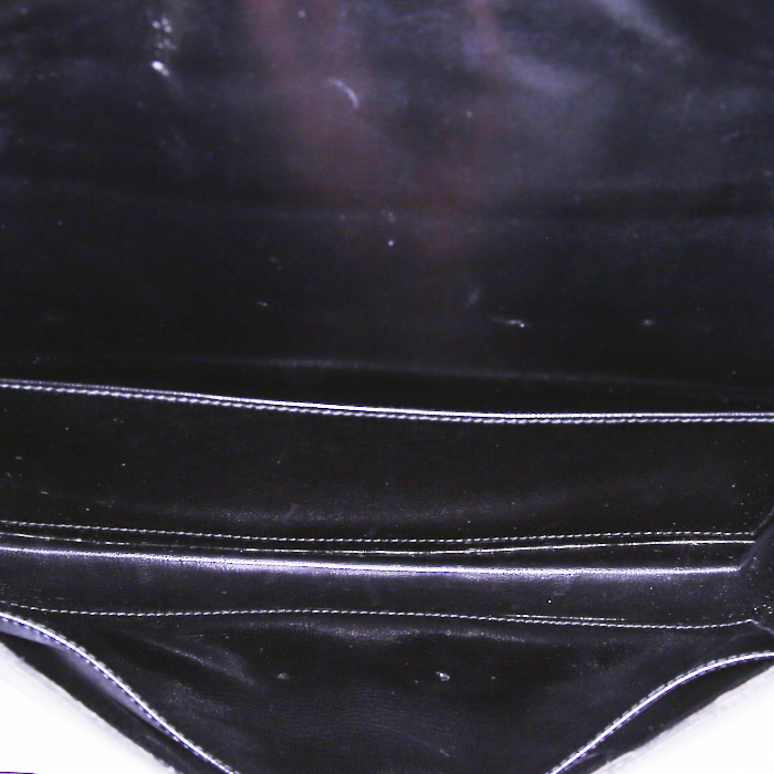 Hermès Cécile handbag in black leather - Detail D2