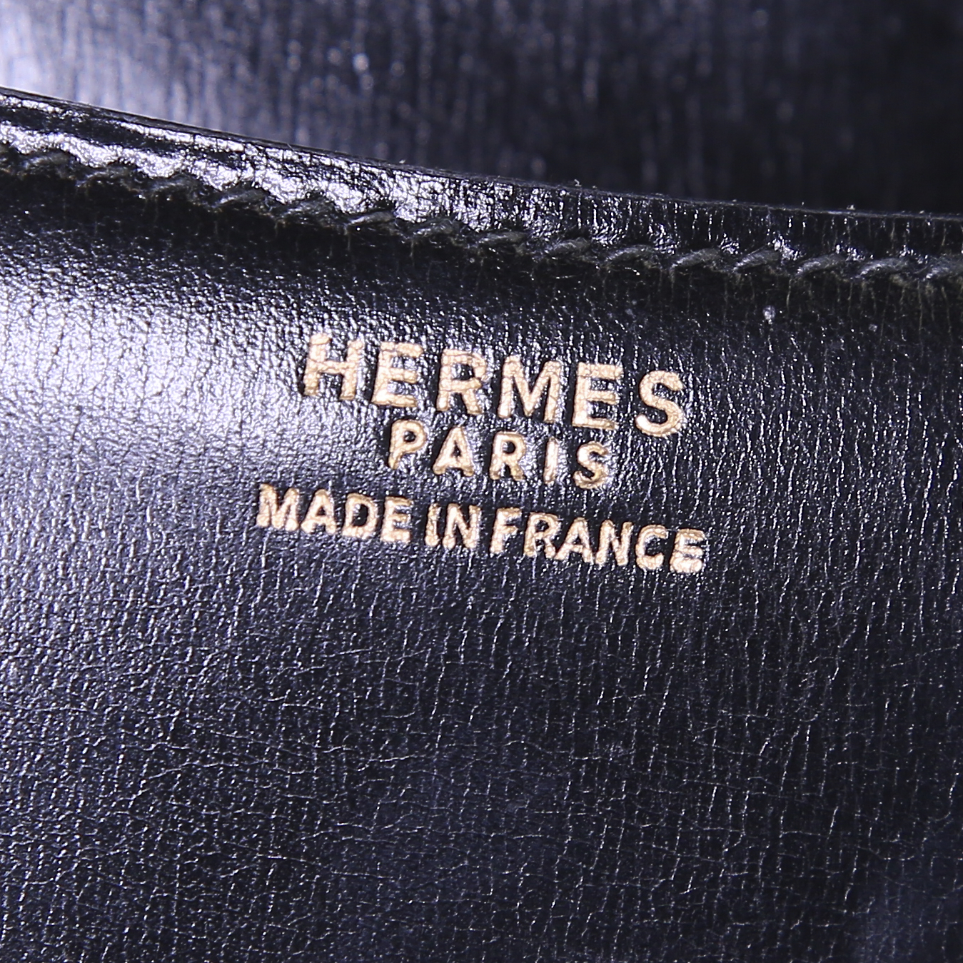 Hermès Cécile handbag in black leather - Detail D3