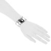 Bracelet manchette Tiffany & Co Bones moyen modèle en argent - Detail D1 thumbnail