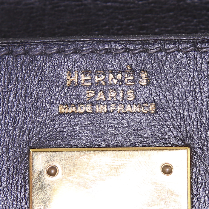 Borsa Hermes Kelly 32 cm in pelle box nera - Detail D4