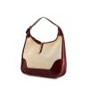 Hermès Trim handbag in beige canvas and burgundy box leather - 00pp thumbnail