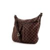 Louis Vuitton Bloomsbury shoulder bag in ebene damier canvas and brown leather - 00pp thumbnail