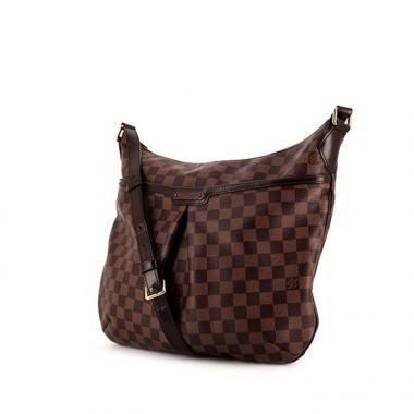 Borsa Louis Vuitton Hampstead in tela a scacchi ebana e pelle marrone