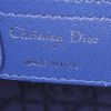 Dior Lady Dior medium model handbag in blue leather cannage - Detail D4 thumbnail