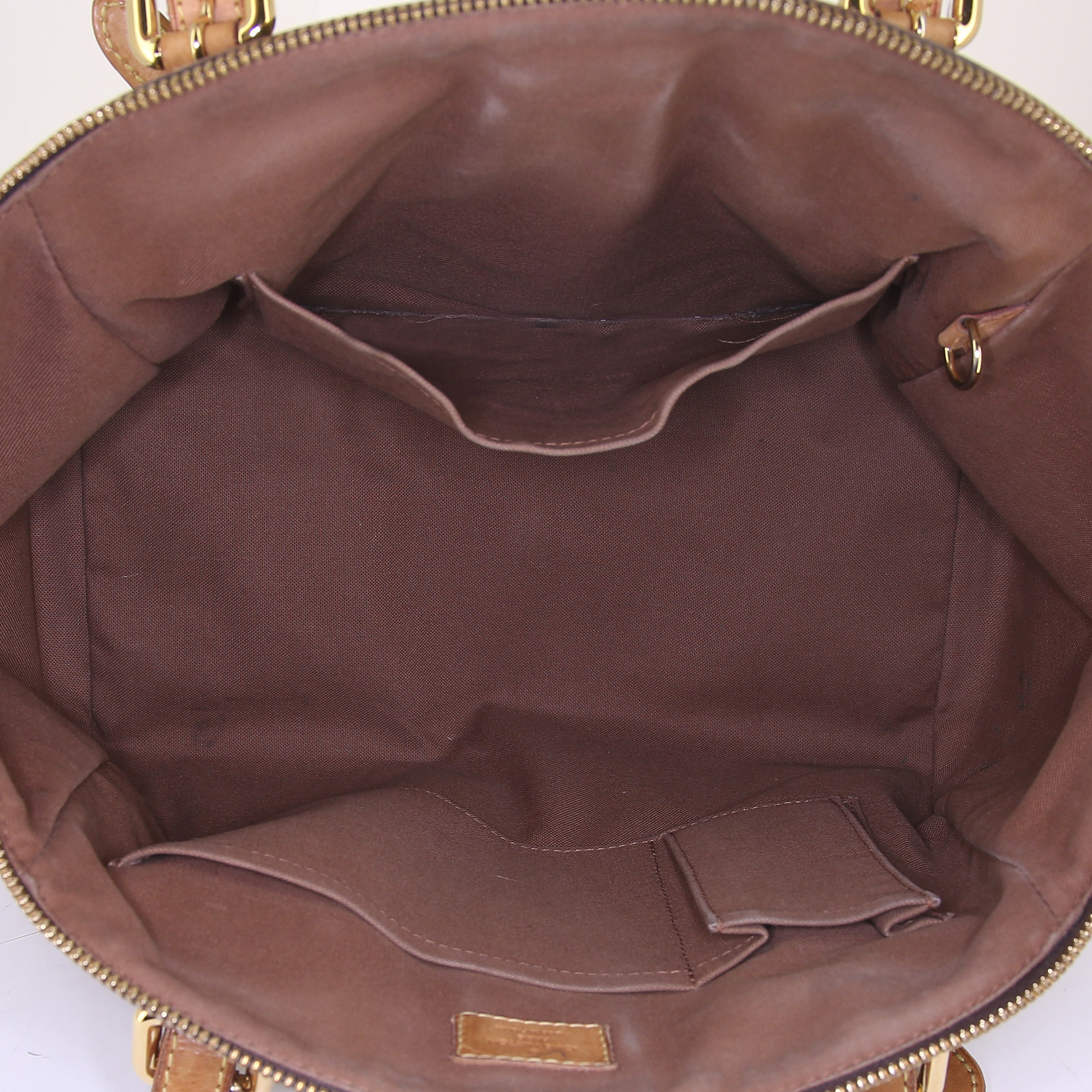 Bolso de mano Louis Vuitton Tivoli en lona Monogram y cuero natural - Detail D2