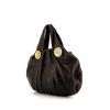 Gucci Hysteria handbag in brown empreinte monogram leather - 00pp thumbnail
