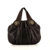 Gucci Hysteria handbag in brown empreinte monogram leather - 360 thumbnail