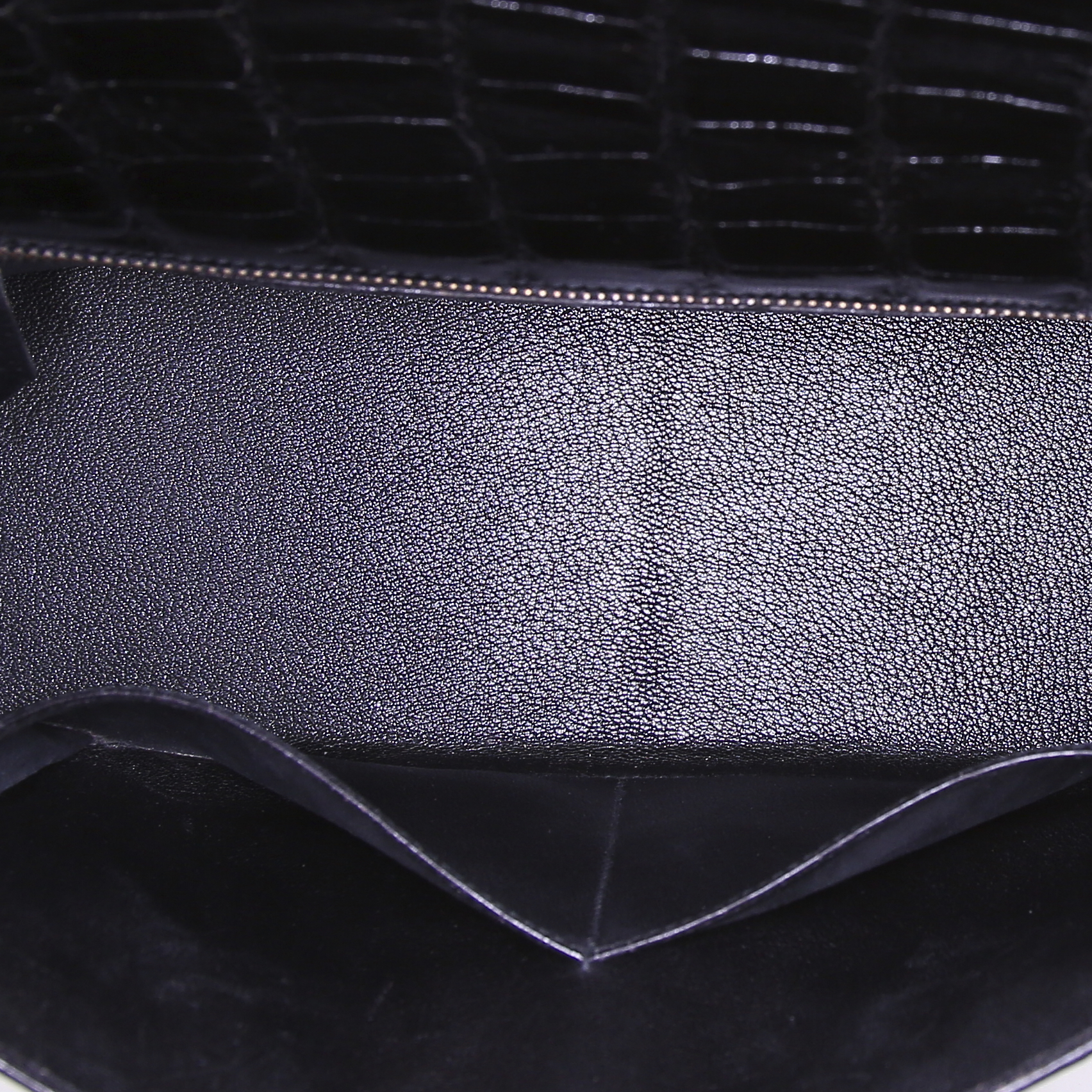 Hermes Kelly 32 cm handbag in black alligator - Detail D3