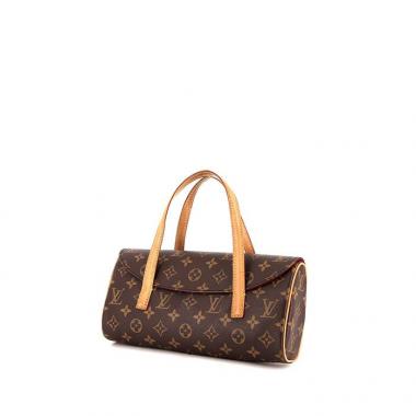 Borsa Louis Vuitton in tela monogram marrone e pelle naturale