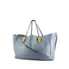 Shopping bag Valentino Garavani in pelle Bleu Pale - 00pp thumbnail