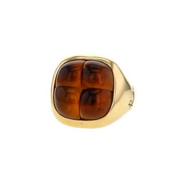 Anello Pomellato Mosaique in oro giallo e quarzo citrino