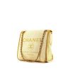 Bolso de mano Chanel Deauville en mimbre amarillo y cuero amarillo - 00pp thumbnail