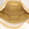 Chanel Deauville handbag in yellow wicker and yellow leather - Detail D3 thumbnail