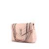 Bolso de mano Saint Laurent Loulou modelo grande en cuero color rosa claro - 00pp thumbnail