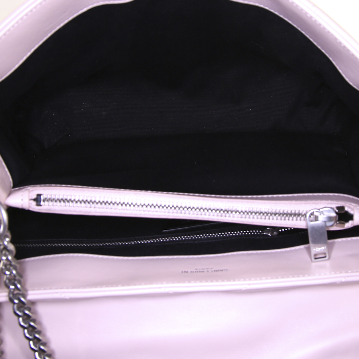 Borsa Saint Laurent Loulou modello grande in pelle rosa polvere - Detail D3