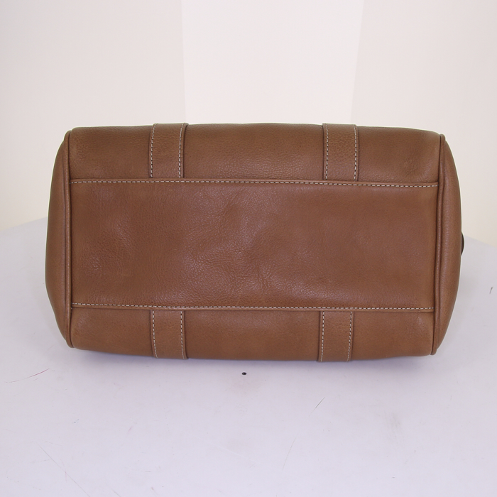 Sac bandoulière Mulberry Bayswater en cuir marron - Detail D5