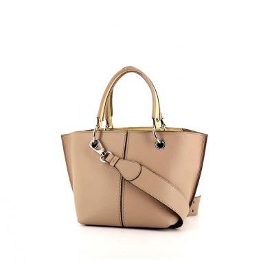Borsa a tracolla Tod's mini in pelle beige e gialla