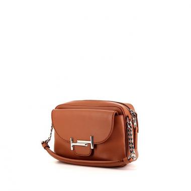 Tod's Double T handbag in brown leather