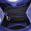 Miu Miu Iconic Crystal shoulder bag in blue quilted leather - Detail D3 thumbnail