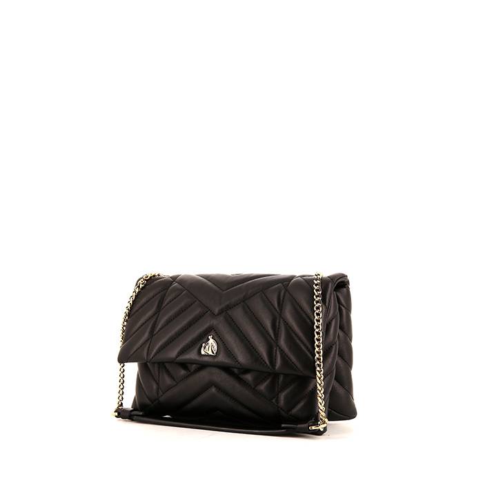 Lanvin Sugar shoulder bag in black quilted leather - 00pp