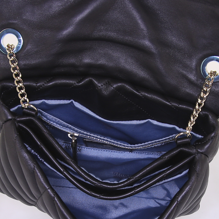 Sac bandoulière Lanvin Sugar en cuir matelassé noir - Detail D2