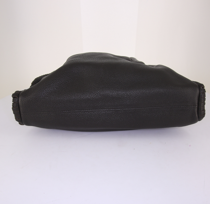 Shopping bag Bulgari Bulgari Bulgari in pelle martellata marrone - Detail D4