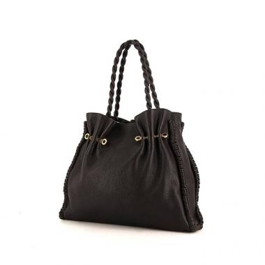 Bolso Cabás Bulgari Bulgari Bulgari en cuero granulado marrón