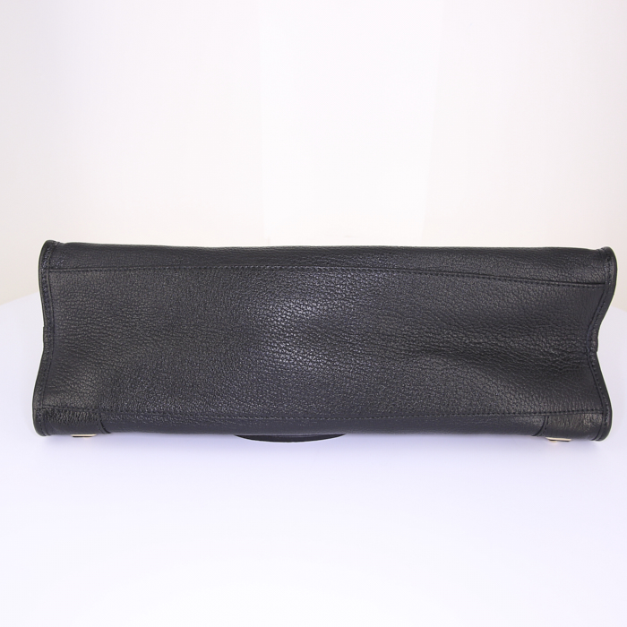 Sac à main Balenciaga Metallic Edge en cuir noir - Detail D5