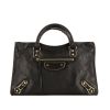 Balenciaga  Metallic Edge handbag  in black leather - 360 thumbnail