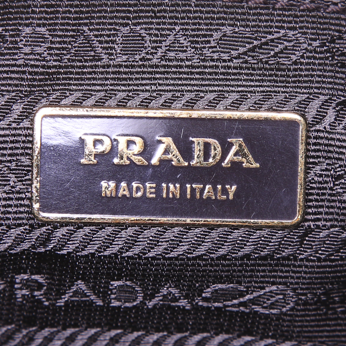 Prada handbag in brown suede - Detail D3
