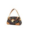 Louis Vuitton Beverly bag worn on the shoulder or carried in the hand in black multicolor monogram canvas and natural leather - 00pp thumbnail