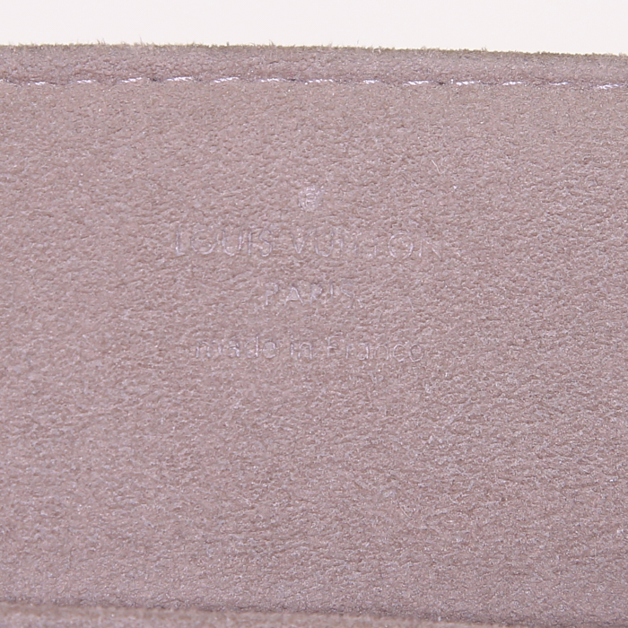 Borsa da spalla o a mano Louis Vuitton Beverly in tela monogram cerata multicolore nera e pelle naturale - Detail D3