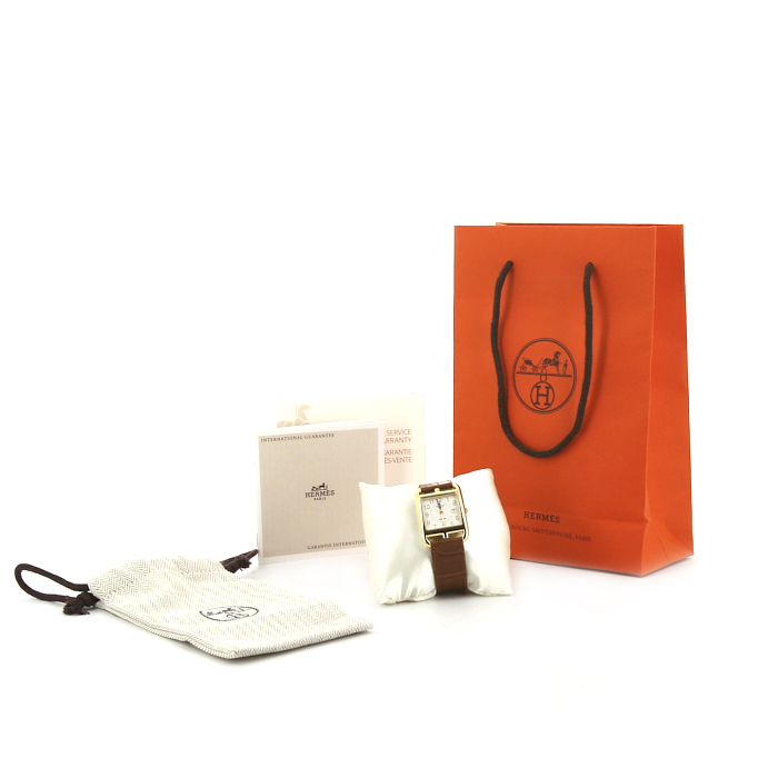 Montre Hermes Cape Cod en or jaune 18k Ref :  CC1.785 Vers  1997 - Detail D2