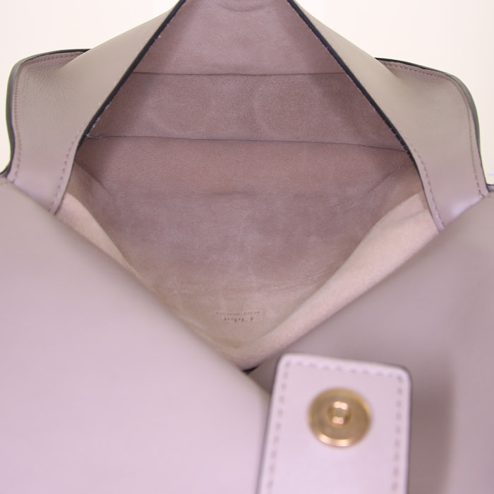 Borsa a tracolla Chloé Kurtis in camoscio grigio - Detail D2