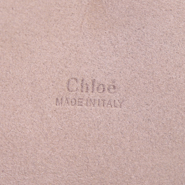 Sac bandoulière Chloé Kurtis en daim gris - Detail D3